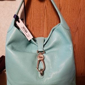 Dooney & Bourke Lock Hobo in Aqua